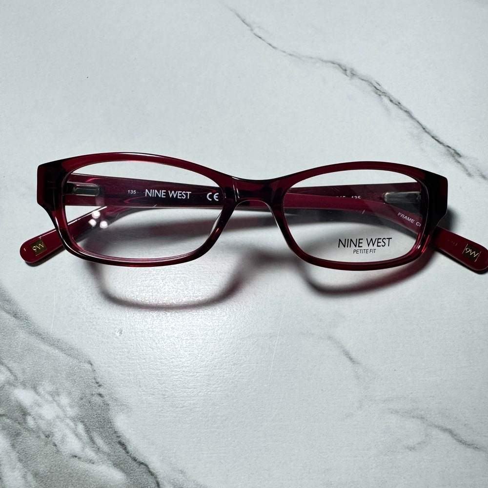 Nine West Petite Fit Eyeglasses Frames NW5092 612 Burgundy Red 47-15-135